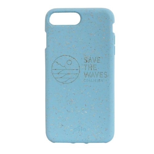 Save The Waves Eco-Friendly iPhone PLUS Case - Sky Blue