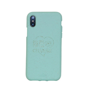 "Be The Change" Ocean Turquoise Eco Friendly iPhone X Case